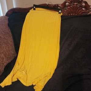 Yellow long skirt
